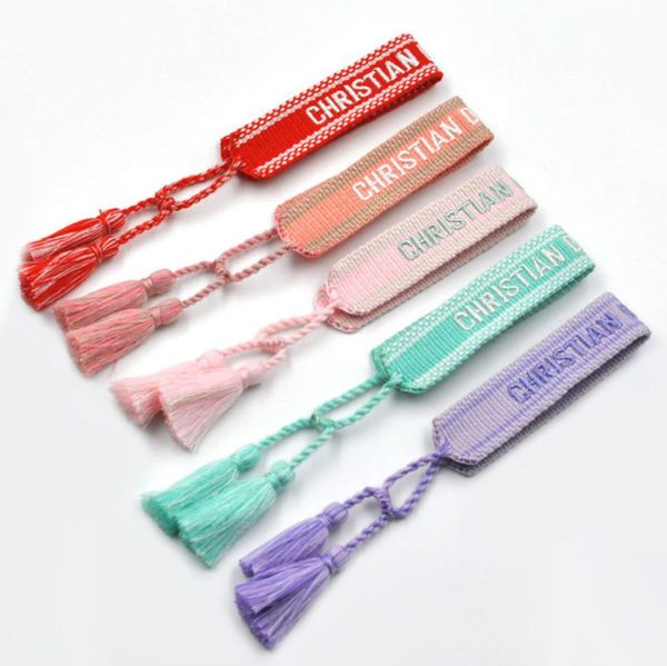 

brand fashion friendship charm bracelets bangles women men adjustable embroidery tassel bangle couple braided jewelry designer woven fabrics, Golden;silver