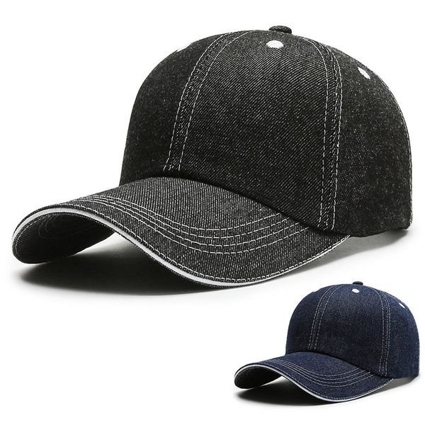 

cowboy baseball cap soild duck tongue newsboy hats outdoor sunhats monochrome dome large brim sun visor black blue, Blue;gray