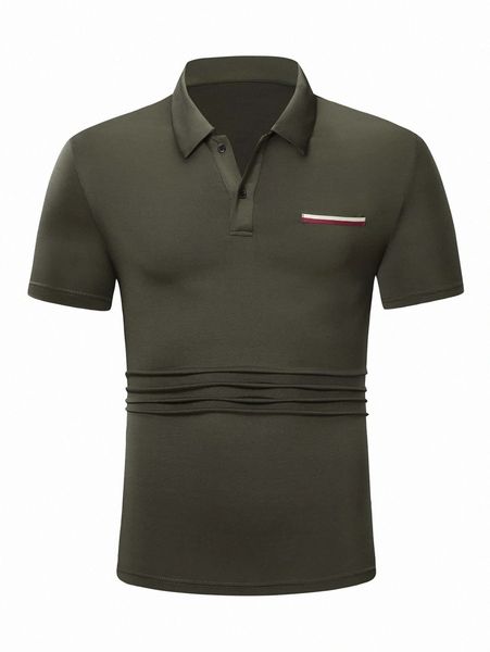

men contrast tape polo shirt x3rr#, White;black