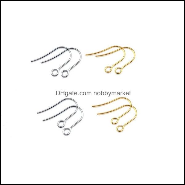 Semitreeine 100 pezzi in acciaio inossidabile cavi semplici orecchini ganci per artigianato per le orecchie fai -da -te gioielli artigianali accessori per la consegna