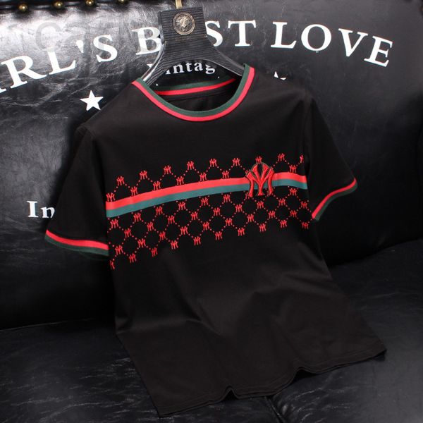 

men's t-shirts designer embroidered t-shirt with short sleeves and black bottoms 6zbb2022, White;black