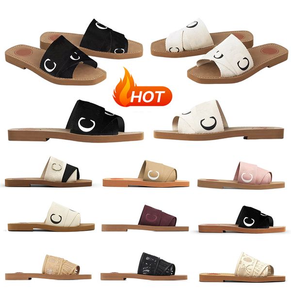 

designer slides slippers sandals women foam runner shoes luxurys designers cross womens beach summer slide lady canvas sandal, Black
