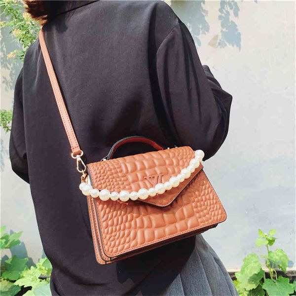 

selling female version portable pearl flap foreign style single shoulder bag diagonal large capacity backpack purses outlet online