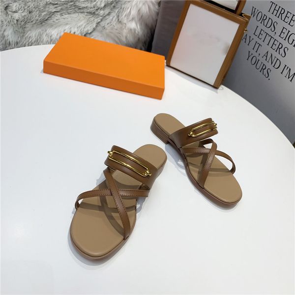 

2023 nude cross straps women sandals luxurys designers slippers summer beach outdoor party wide flat slides with box holiday fashion, Black