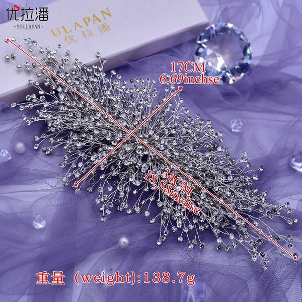 Fuochi d'artificio Copricapo di diamanti Tiara nuziale Barocco Bella corona Sposa Gioielli da donna Corone Accessori da sposa sposa Stile Ret258j