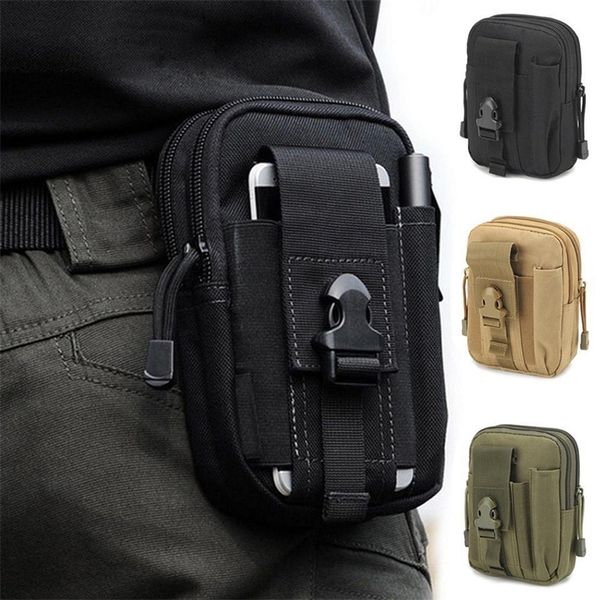 

waist pack mens casual bag travel purse waterproof belt zipper tactical outdoor sport fanny multifunction pack phone pocket 220621