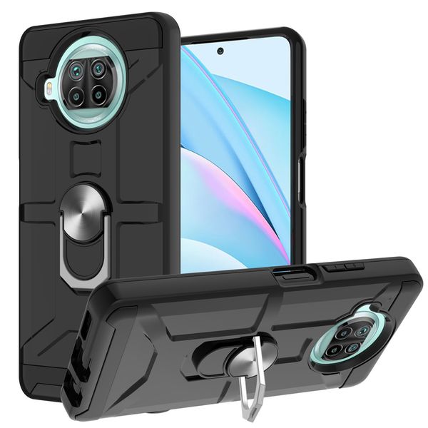 Custodie con anello magnetico in metallo Armatura antiurto per Xiaomi Mi 10t Lite 5g con TPU Soft Shock Absorber Cover posteriore protettiva per PC