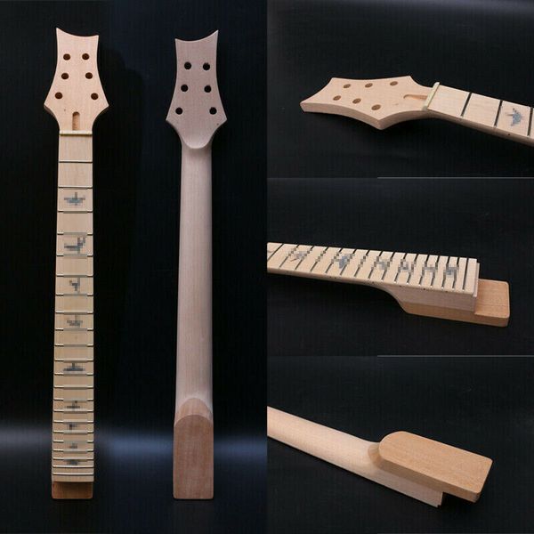 

22fret guitar neck 24.75inch mahogany maple fretboard set in heel diy guitar