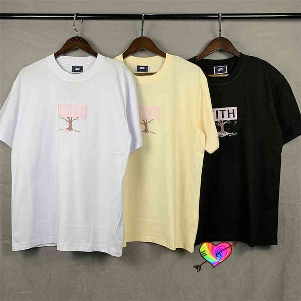 

pink cherry tree box kith tee 2022 men women 1:1 graphic print kith treats t shirt tokyo short sleeve, White;black