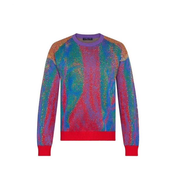 

20ss color matching jacquard crew neck sweater sweat shirt street men women knitting pullover hoodies autumn winter warm sweaters, White;black