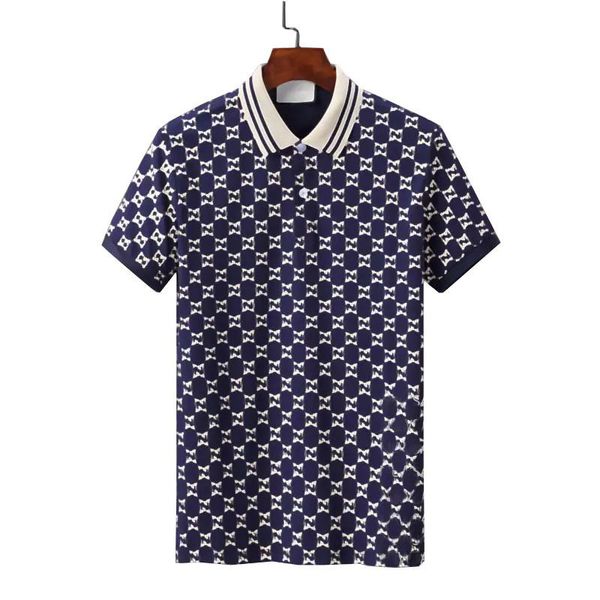 

100% cotton men polo shirts luxury patchwork letter print mens polos clothes high street short sleeve tees fashion business casual summer t, White;black
