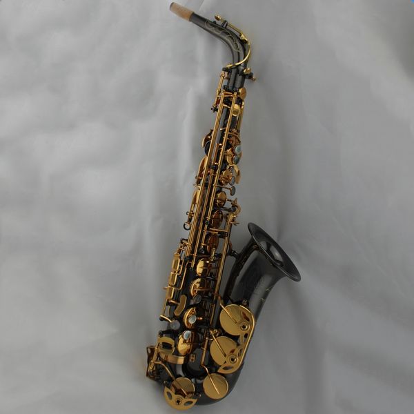 

high grade professional black nickel body gold keys alto saxophone