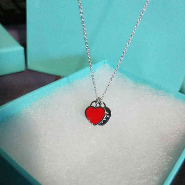 

6607 american fashion blue gift box light luxury jewelry pendant necklace, Black