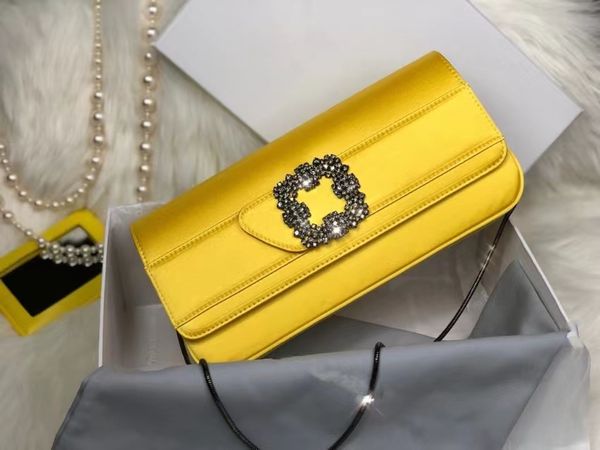 

designer evening bags high-end classic rv silk satin evening bag clutch fashionable versatile chain single shoulder handbag