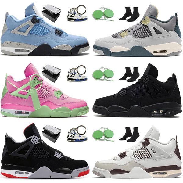 

with box original jumpman 4 4s iv designer j4 basketball shoes for mens womens white blue red thunder craft military black cat peach violet