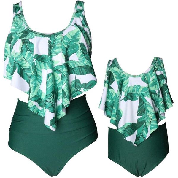 Costume da bagno da donna Costume da bagno per famiglia sexy Bikini per ragazze Costume da bagno a due pezzi per bambini Costume da bagno per bambini Pan Nuoto Costumi da bagno a vita alta Madre e figlia