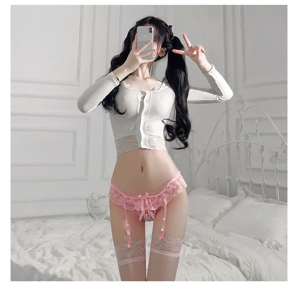 

pyjamas lace mesh sfed, Black;white