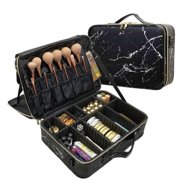 

hbp cosmetic bags cases new marble cosmetic bag large capacity multifunction travel tattoo makeup case 220825