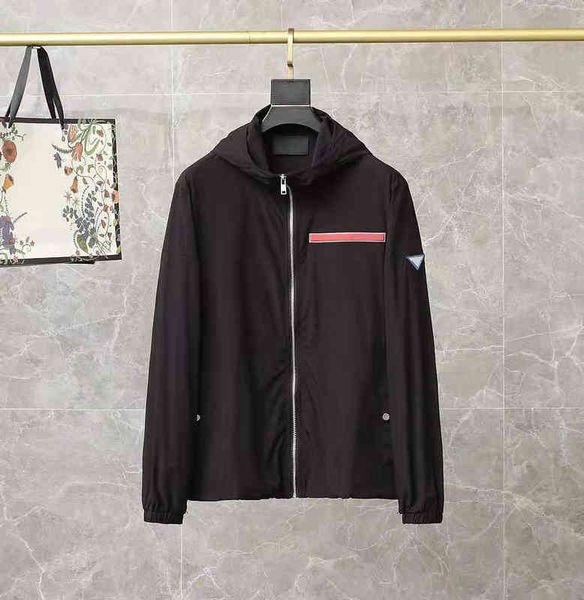 

mens jacket hooded spring autumn style for men women windbreaker coat long sleeves fashion jackets with zippers letters printed outwears, Black;brown
