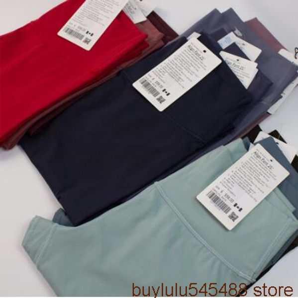 

2022 fashion fitness yoga brand lu's women's leggings like sports high waist gym athletic align buttery soft, Black