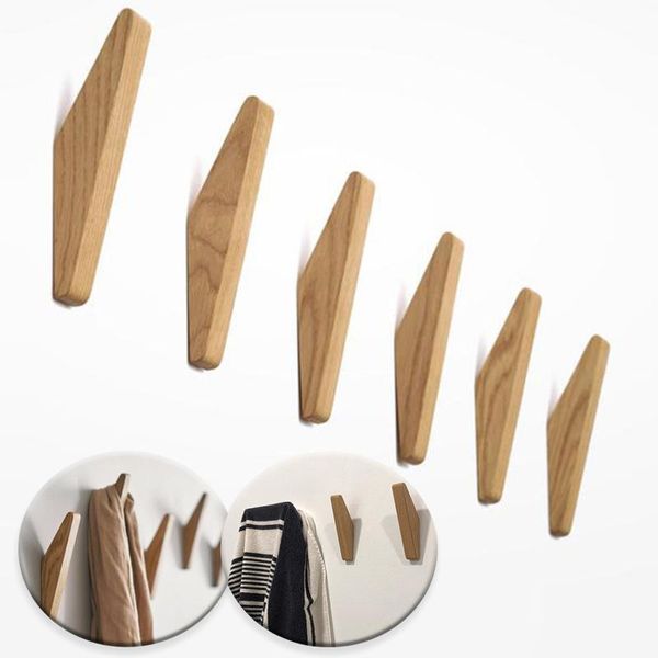 Haken Schienen Holz Wandhaken Kreative Handtuch Mantel Hängen Rack Hause Kleiderbügel Dekoration Heavy-duty 5KGHooks