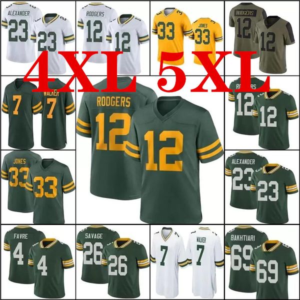 

football jersey 95 devonte wyatt 7 quay walker custom men women christian watson aaron rodgers jones jaire alexander david bakhtiari romeo d, Black;red