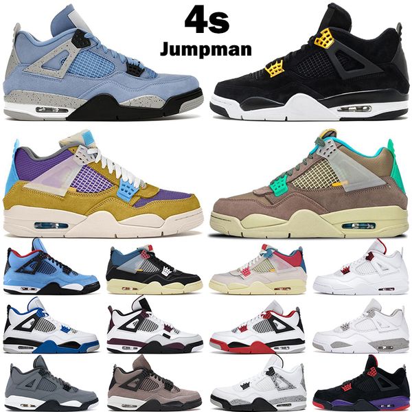 

men women basketball shoes jumpman 4s 4 desert moss taupe haze university blue white oreo black cat royalty mens trainers sports sneakers