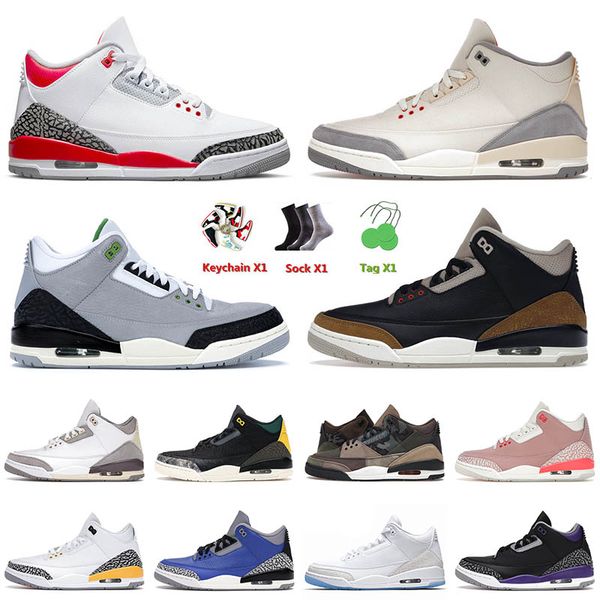 

mens basketball jumpman shoes 3 3s iii cardinal red muslin desert elephant muslin pine green unc georgetown pure white men women sneakers 36