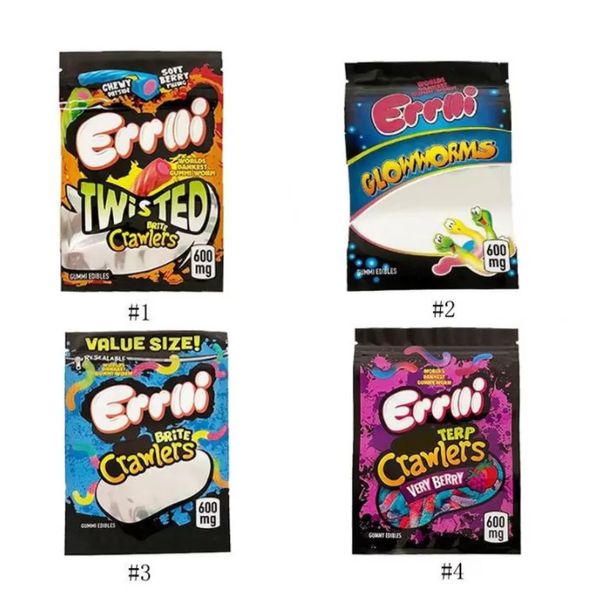 

600mg empty bags infused errlli so ur brite crawlers very berry glowworms gummy lol edibles packaging mylar bags