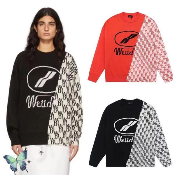 

men's women's crew neck sweater patchwork clothes