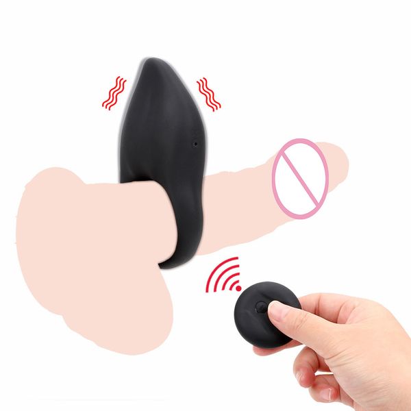 Vibratore Cockring senza fili per coppia Strap On Anello per pene Uomini Cock Barella Blocco ritardo Giocattolo sexy Donne Stimolatore clitorideo Erotico