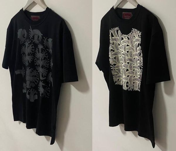 

men agglomerate knot pattern print 61nemethss t-shirt tee, White;black