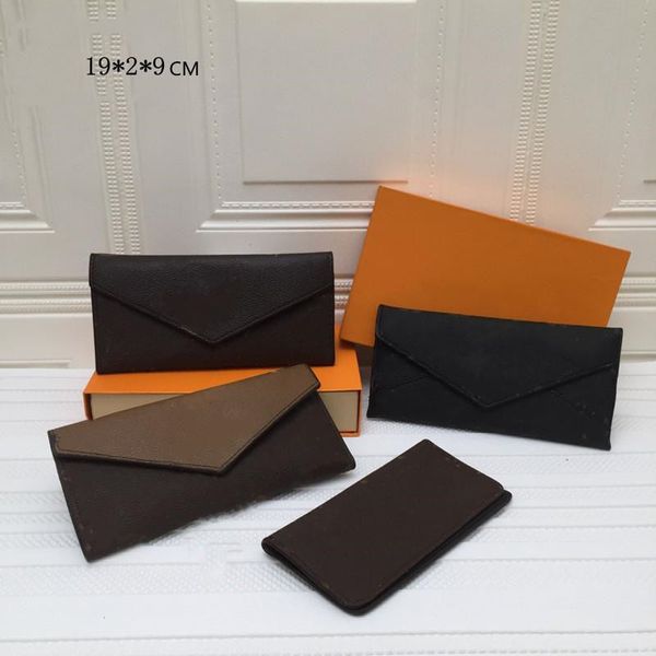

yq 2pcs/set purses designer women's wallets zipper bag female wallet purse fashion card holder pocket long women tote bags with box, Red;black