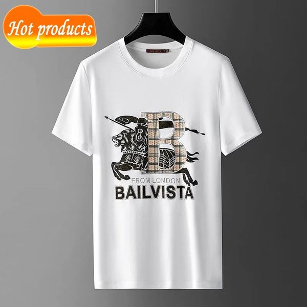 

factory direct selling tide brand clothes wholesale men's tencel short sleeve t-shirt trend slim fit 2022 summer bottoming shirt men, White;black