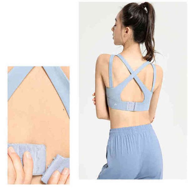 

lu-yw099 lulu bras brand yoga clothes women's summer shockproof running high-intensity sports underwear beautiful back vest fitness bra, Red;black
