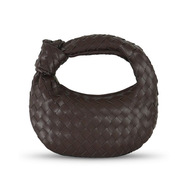 

women shoulder bags pu leather knot bag weave knotted handle handmade sling luxury brand designer hobo totes woven handbags quality underarm