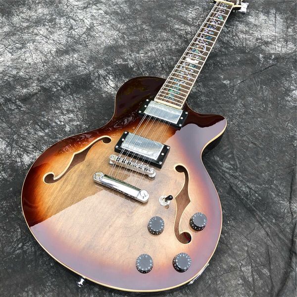 

grote cobra 12 strings semi hollow jazz electric guitar abalone inlays guitar