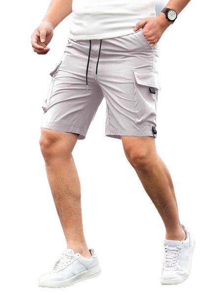 

men drawstring cargo shorts x5ib#, White;black