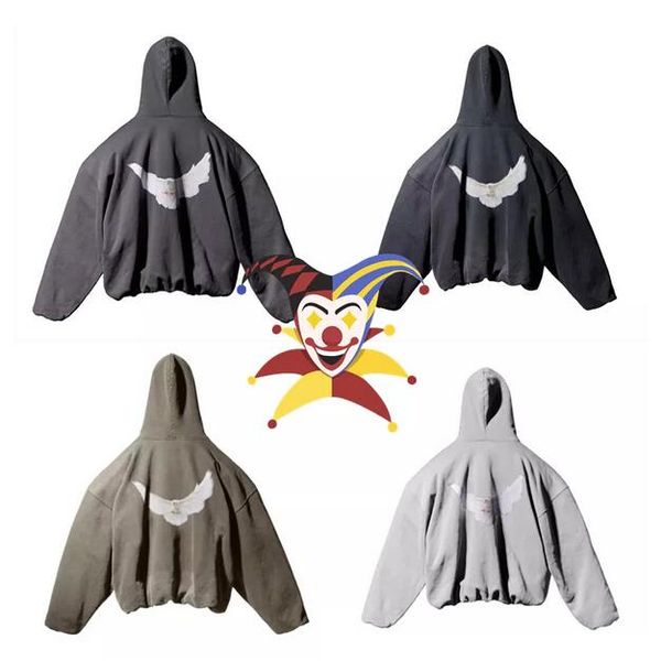 

2023fw hoodie men women 1 print oversized heavy fabric hooded, Black;brown