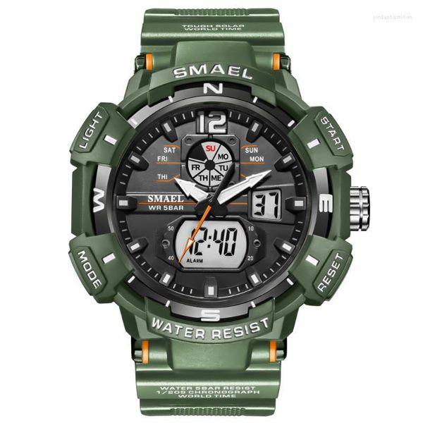 Sport Men's Sport Watch Army Military Watches Man 2022 Moderno à prova d'água de 5bar Despertador Digital Chronograph Wristwatches 8045