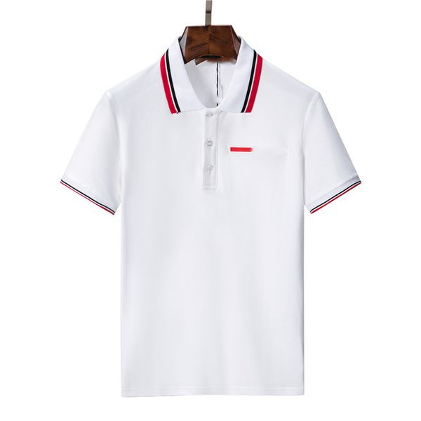 

2022 new luxury polo mens clothing poloshirt designer t shirts cotton blend short sleeve casual breathable summer breathable solid clothing, White;black