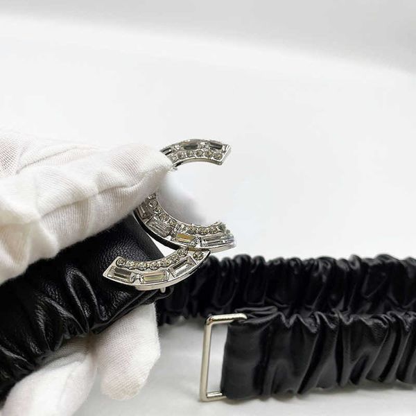 

elling famous brand women's girdle classic luxury ladies belt rubber band elastic belts diamond letter buckle black fashion waistband, Black;brown
