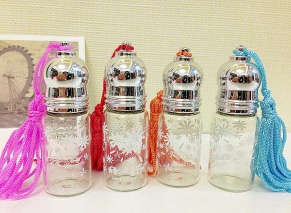 

ball roll on ball refillable glass essence oil perfume empty bottle dropper 5ml wholesale by