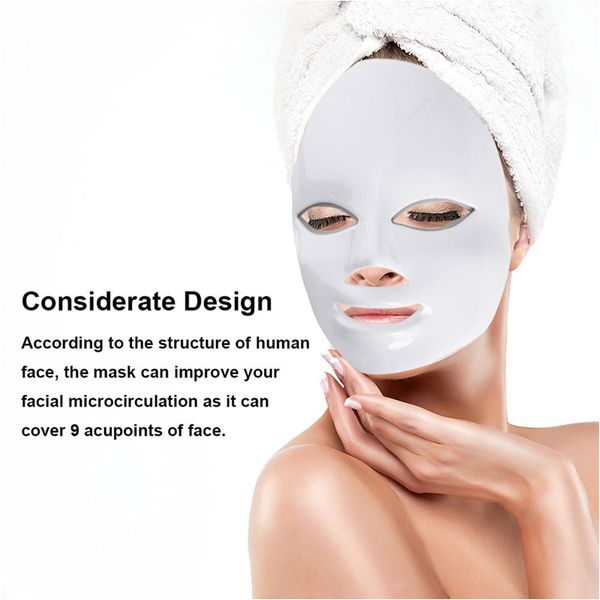 7 Cores LED Photon Light Terapia FIR A beleza Facial Mask Home Use PDT Máscara Escudo de tratamento de pele Face Skin Para uso pessoal em casa