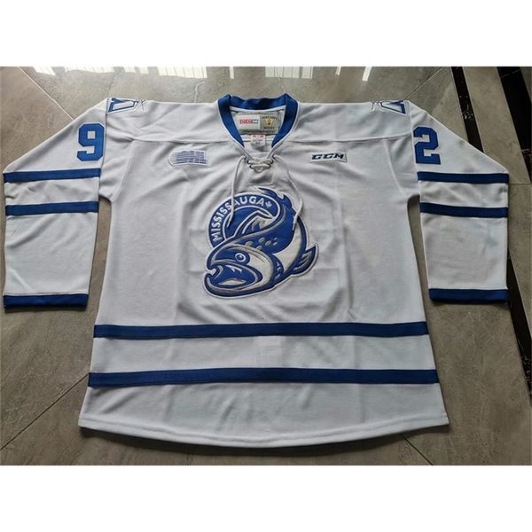 Nc01 Maglia da hockey personalizzata Uomo Gioventù Donna Vintage OHL Mississauga Steelheads Owen Beck RARE High School Taglia S-6XL o qualsiasi nome e numero di maglia