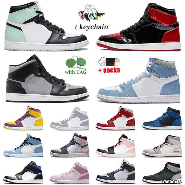 

shoes jumpman women 1 1s high og nrg igloo patent bred mid shadow red hyper royal georgetown chenille, White;red