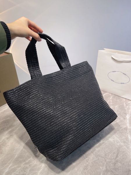 

wholesale handmade large capacity shoulder bags designers beach bag womens woven shopping bag letter straw handbags luxurys quality wicker 2