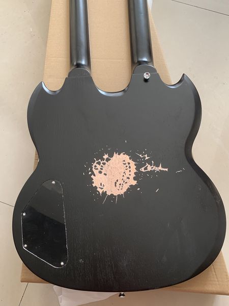

custom electric guitar slash aged relic double neck 6 12 strings guitar