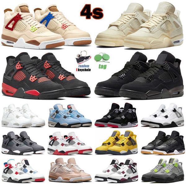 

retro4s basketball shoes men women 4 red thunder wild things university blue cool grey sail mushroom black cat mens trainers sport sneakers