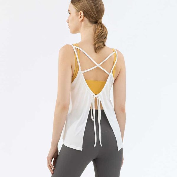 

scuba new women sports women tanks summer yoga blouse vest running suspender beautiful back fitness gym clothes shirt, White
